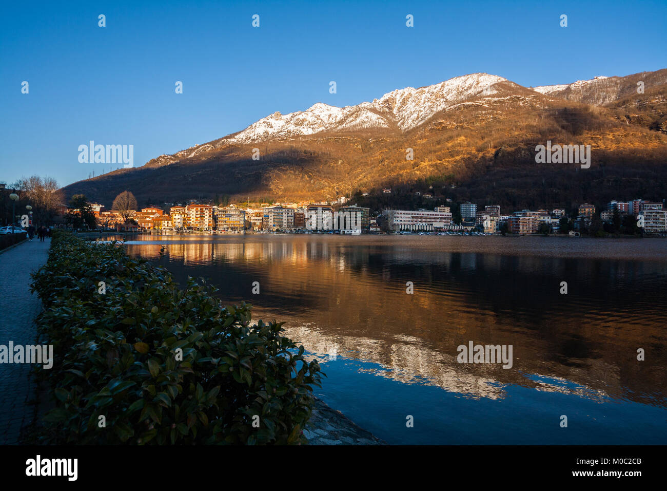 Lakeside of Omegna , Omegna , Lake Orta , Verbania , Piedmont , Italy ...