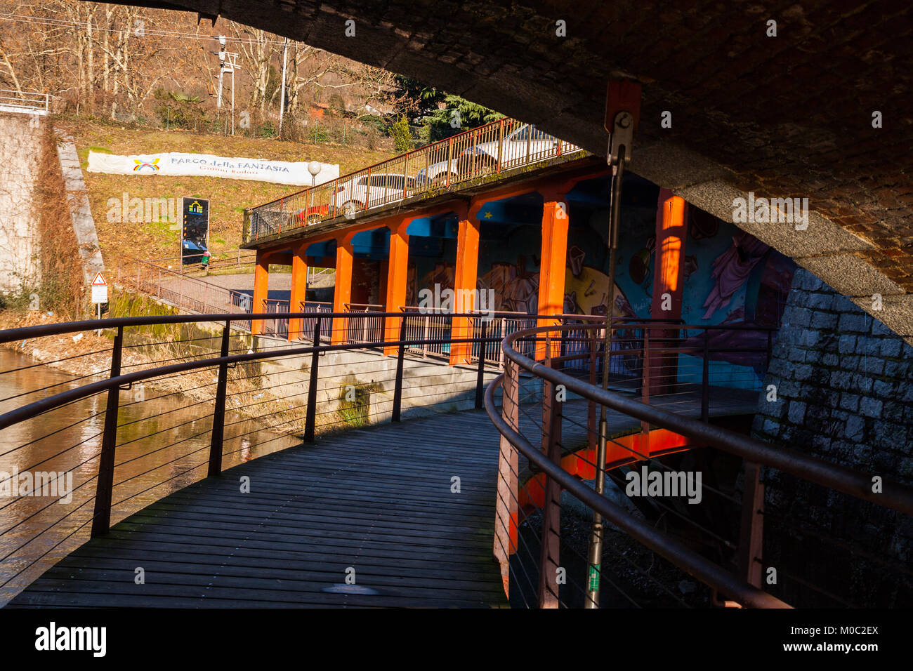 Omegna , Lake Orta , Verbania , Piedmont , Italy Stock Photo