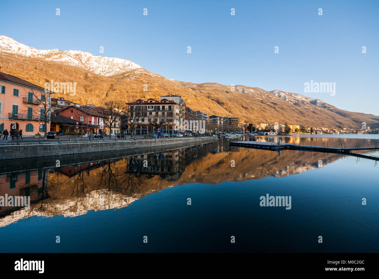 Lakeside of Omegna , Omegna , Lake Orta , Verbania , Piedmont , Italy ...