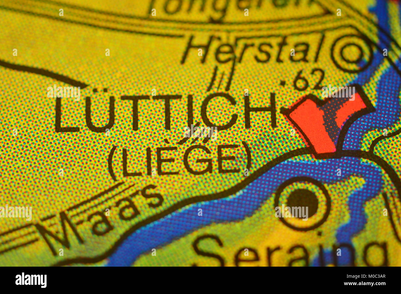 City name on the map Stock Photo - Alamy