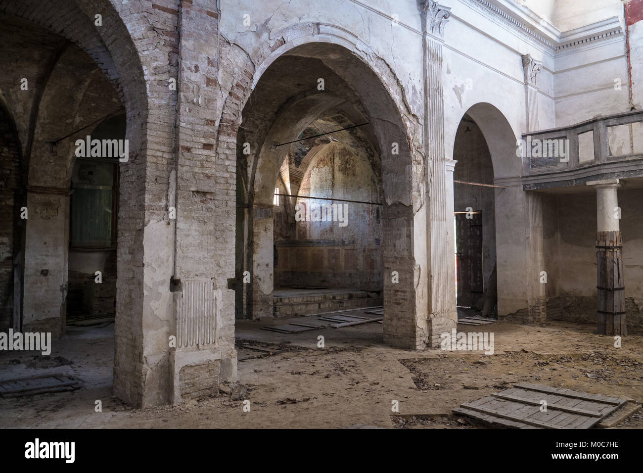 Ruins Of Abandoned Catholic Church. Italy Stock Photo - Alamy