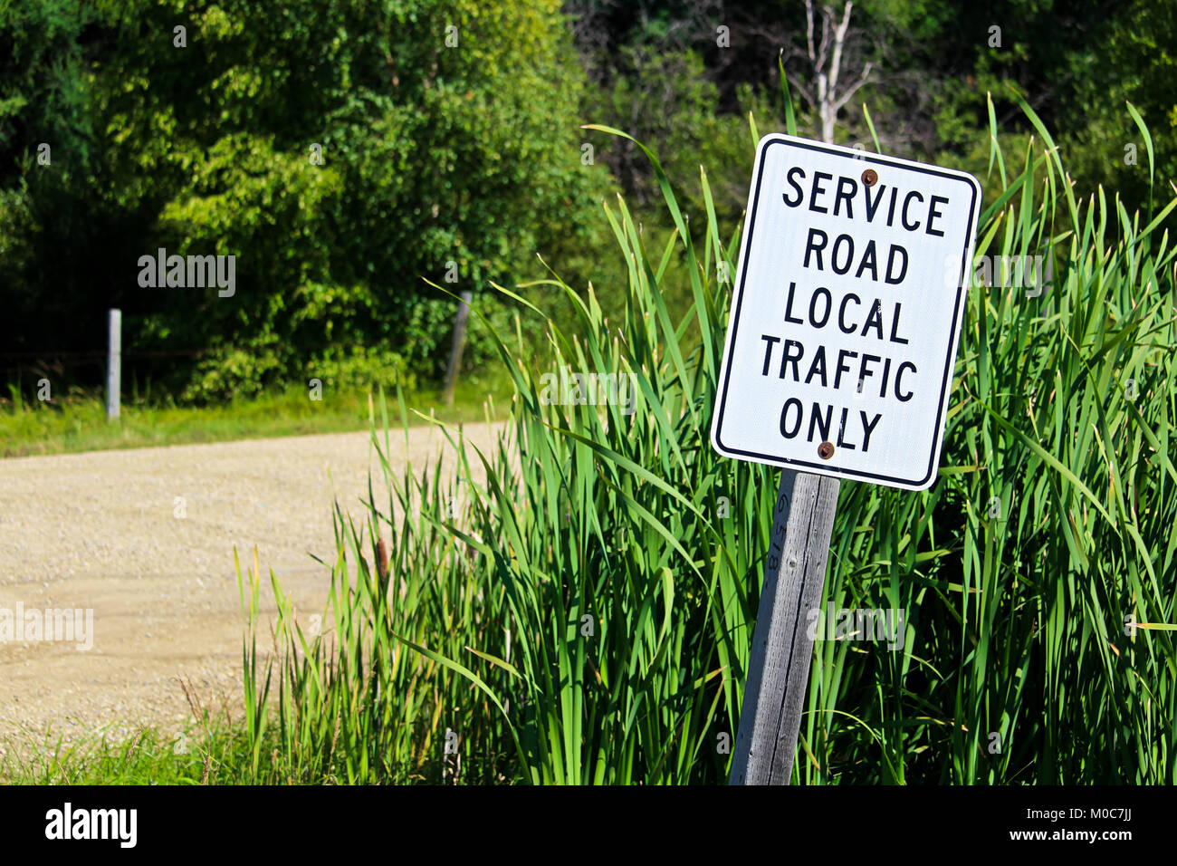 A Service Road Local Traffic Only sign Stock Photo Alamy