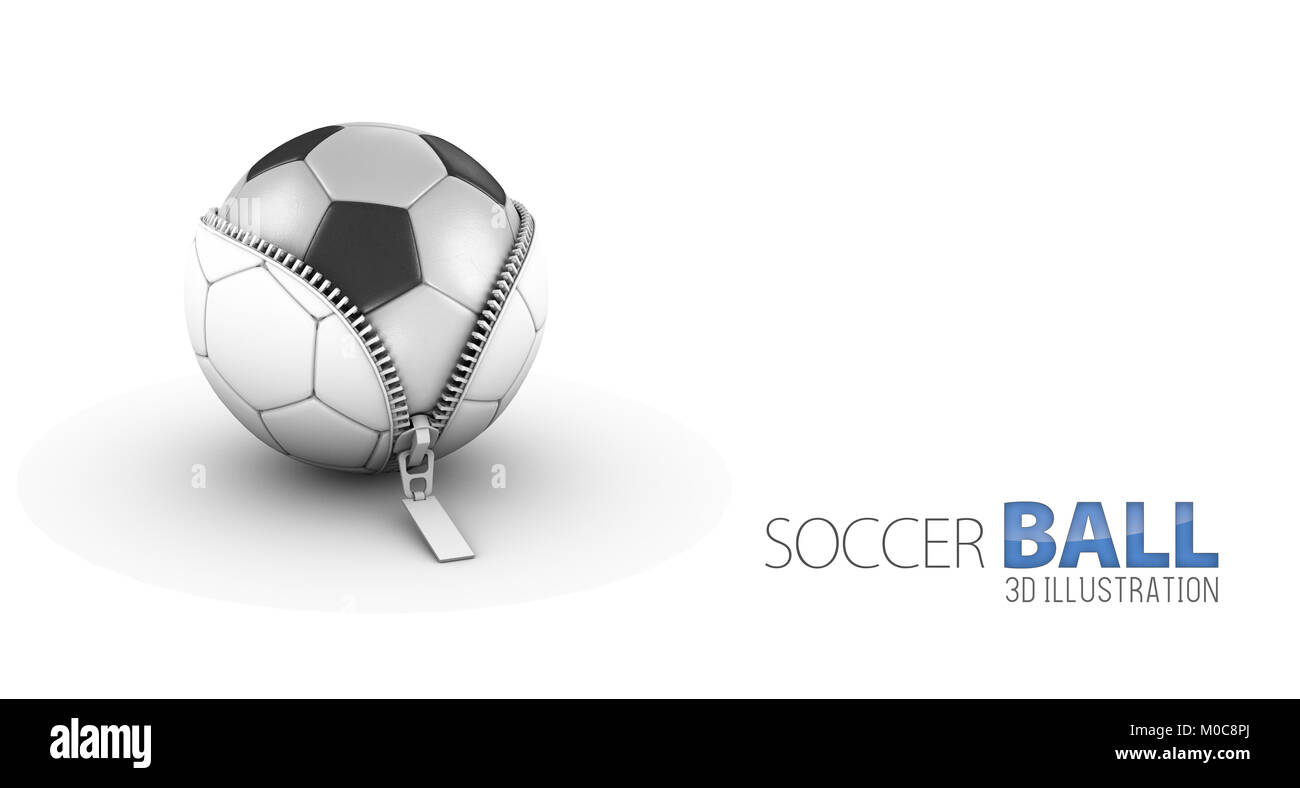 Soccer ball isolated on white background. 3d Illustration Stock Photo ...