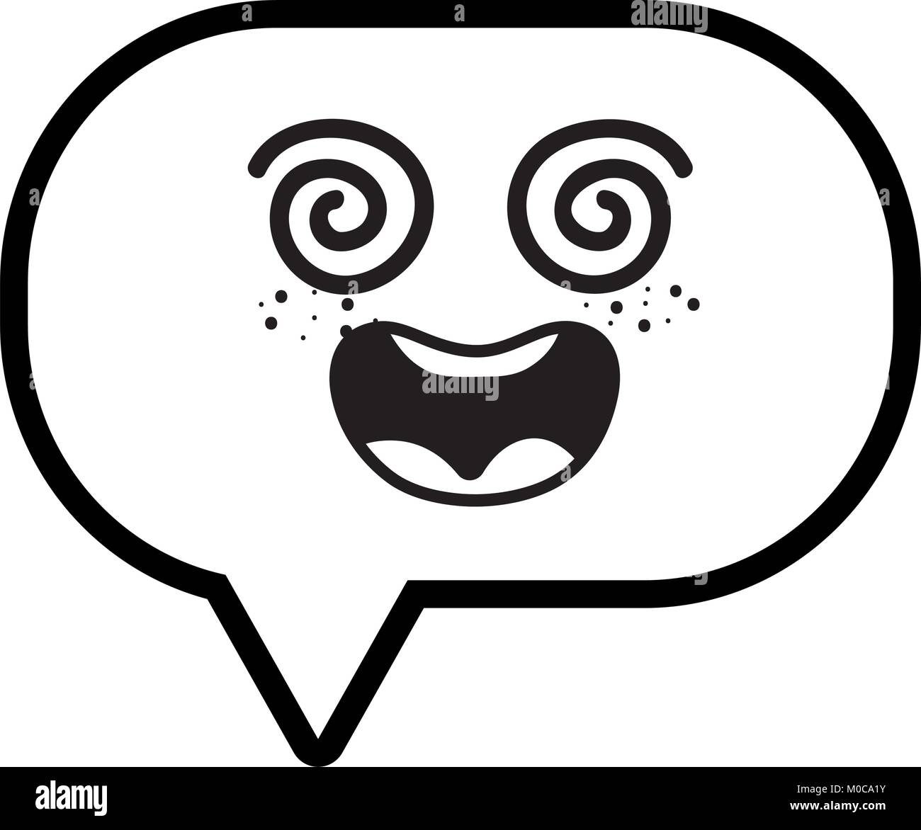 line dizzy chat bubble kawaii cartoon Stock Vector Image & Art - Alamy