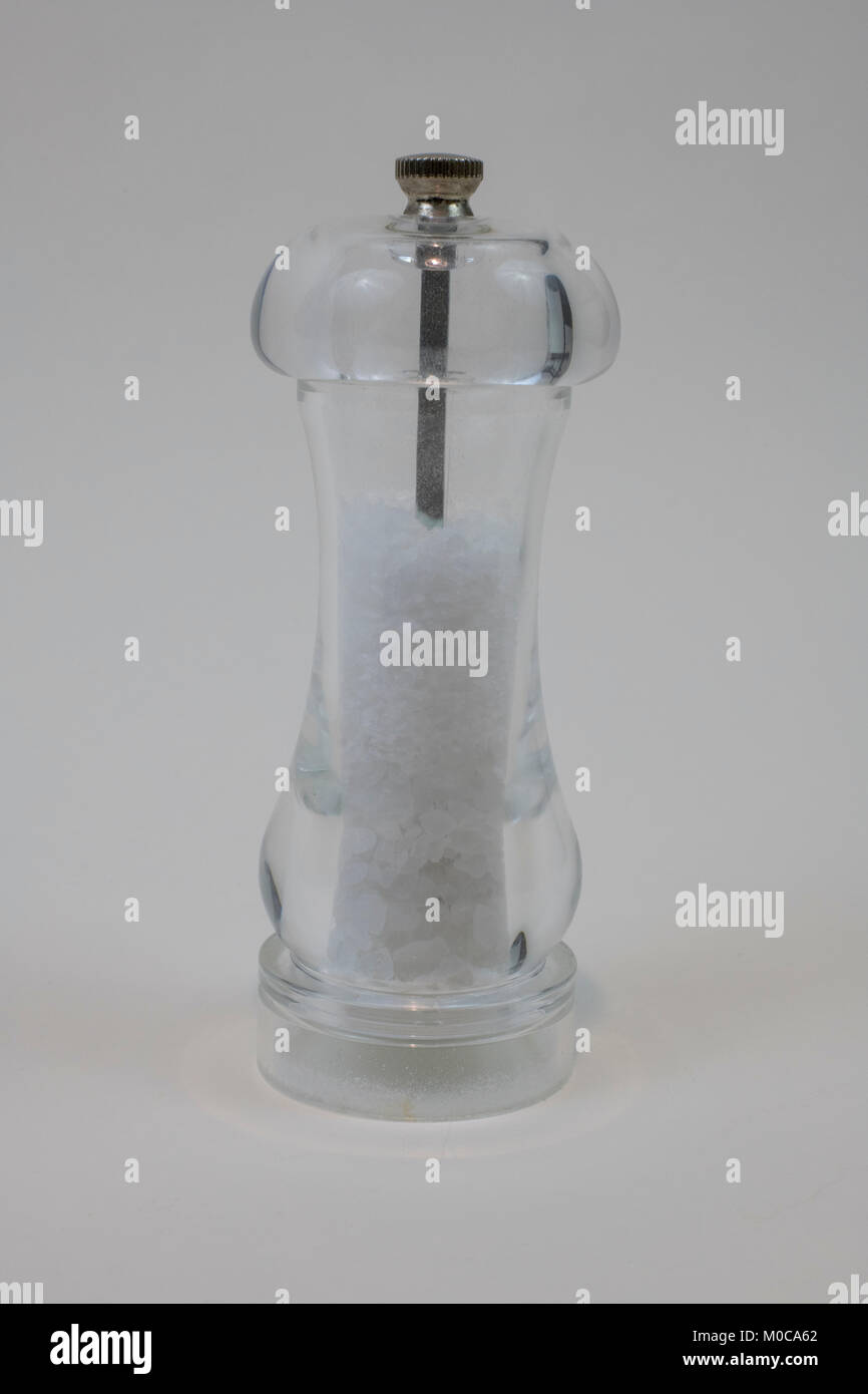 Salt grinder and rock salt Stock Photo Alamy