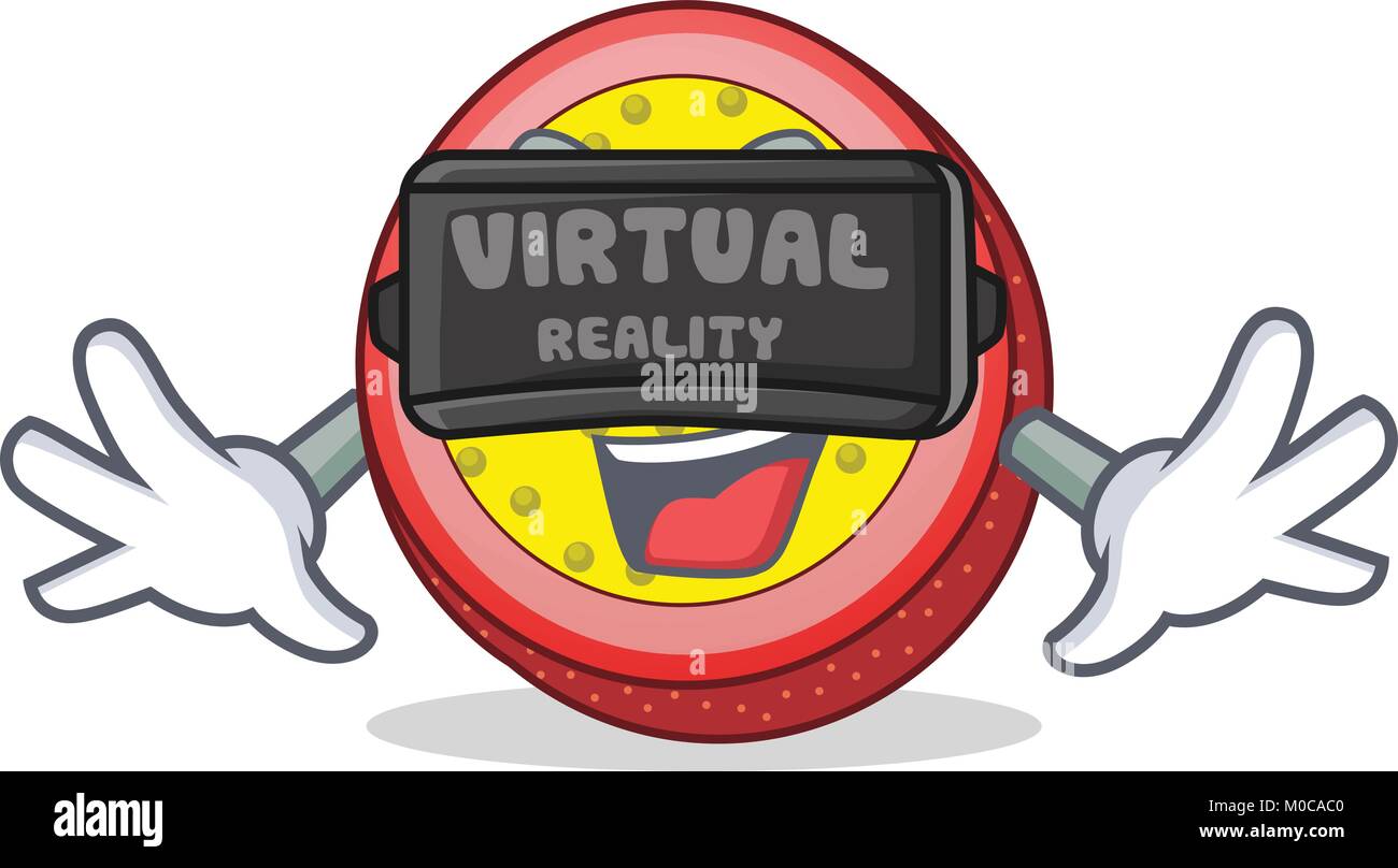With virtual reality passion fruit mascot cartoon Stock Vector Image ...