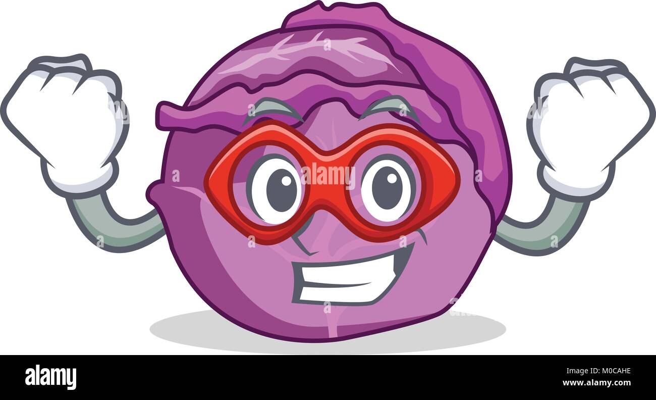 Super hero red cabbage character cartoon Stock Vector Image & Art - Alamy