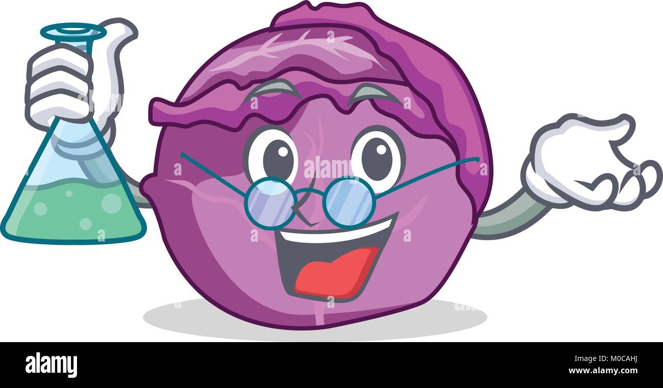 Professor red cabbage character cartoon Stock Vector Image & Art - Alamy