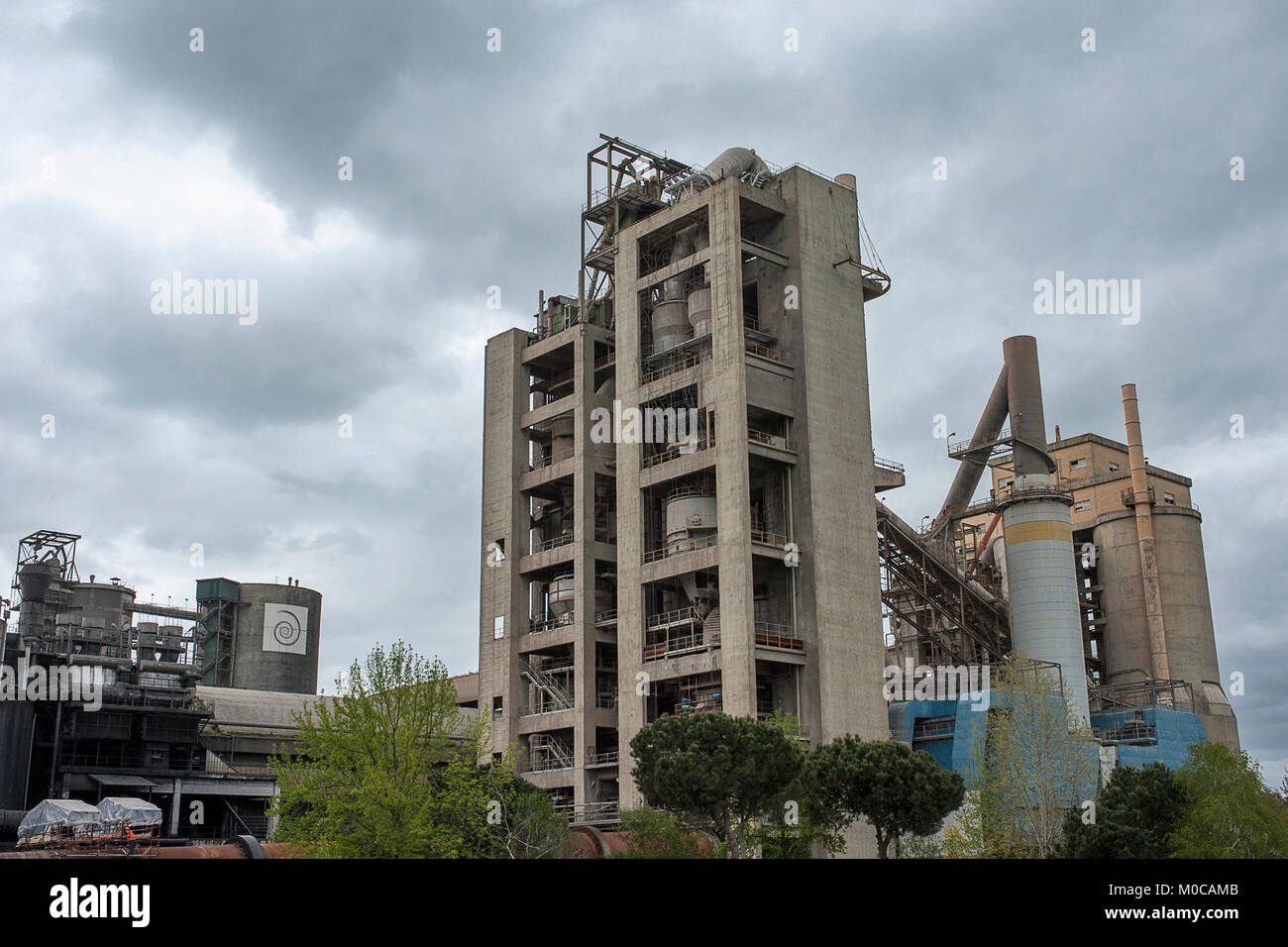 Cement factory in Colleferro. Stock Photo