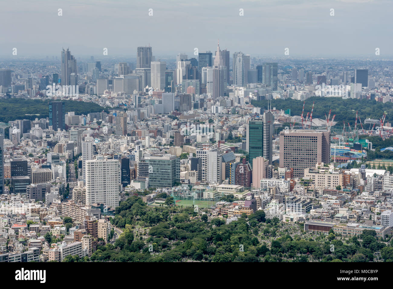 Cityview from the Mori Tower in Tokyo Stock Photo