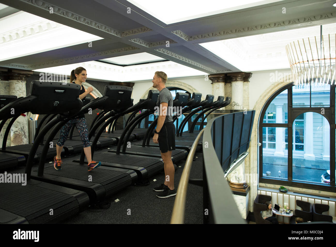 E by Equinox, high-end luxury gym membership, at no.12 St James's Street, London, England, UK Stock Photo
