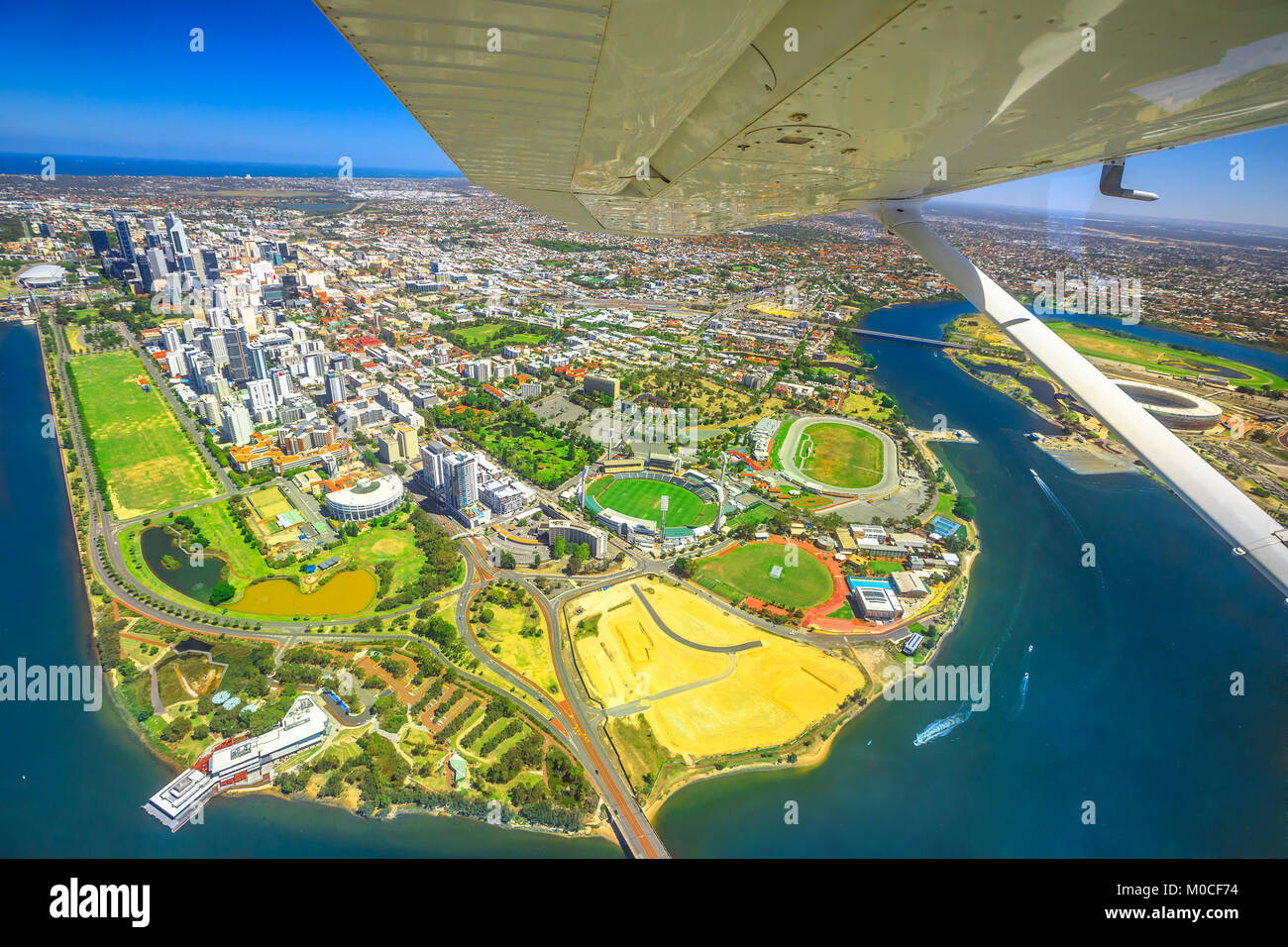 Perth scenic flight Stock Photo