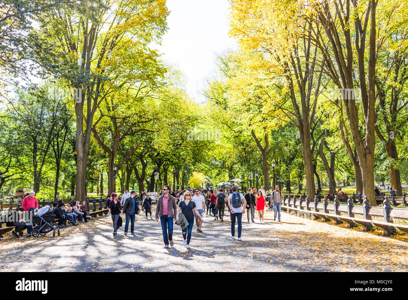 New York City, USA October 28, 2017 Manhattan NYC Central park with
