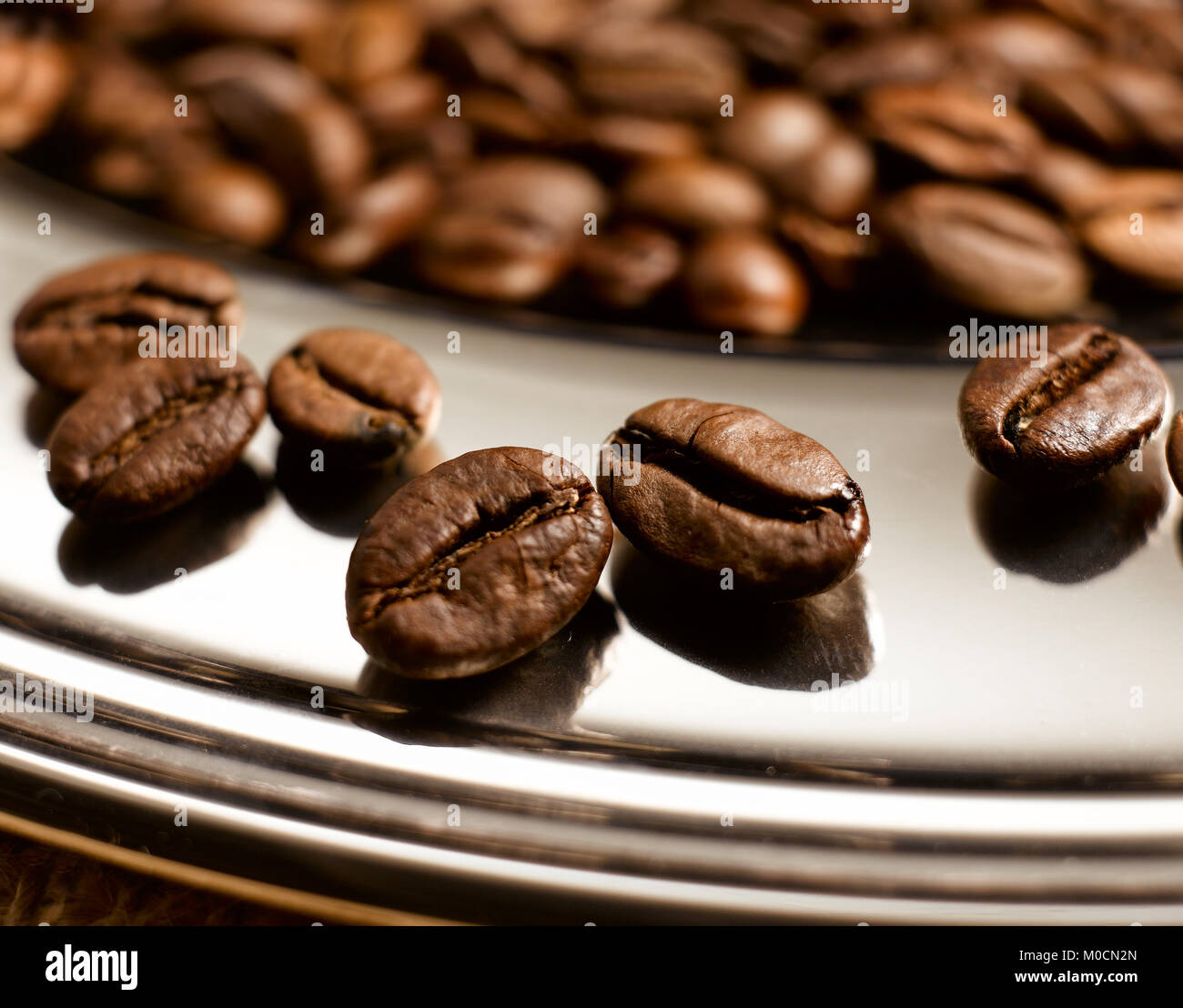 flying coffee beans Stock Photo Alamy