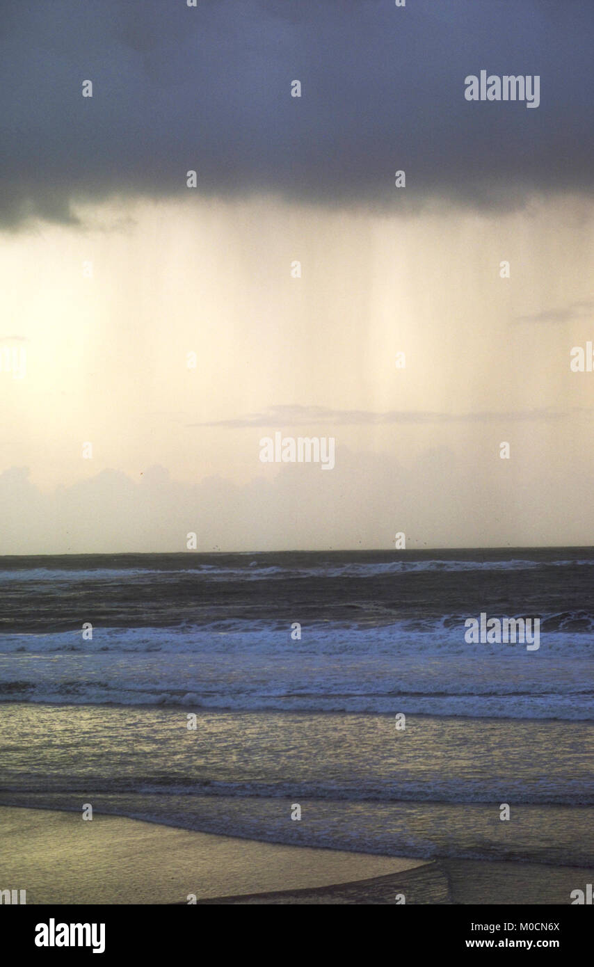Rainstorm over the Pacific, Ocean photographed from the Oregon Coast ...