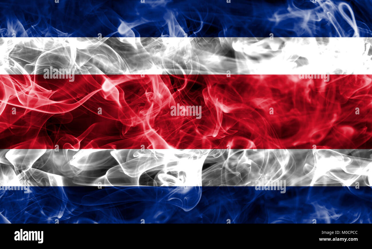 Costa Rica Smoke Flag Stock Photo Alamy