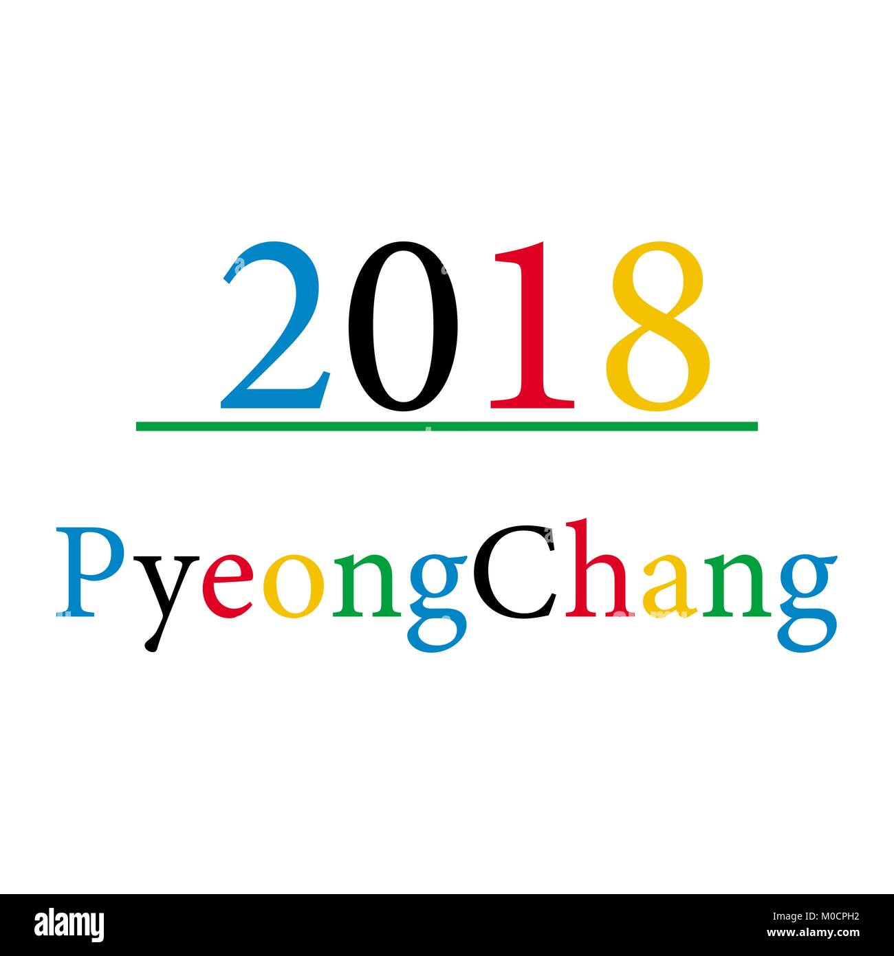PyeongChang 2018 on white background Stock Vector Image & Art Alamy