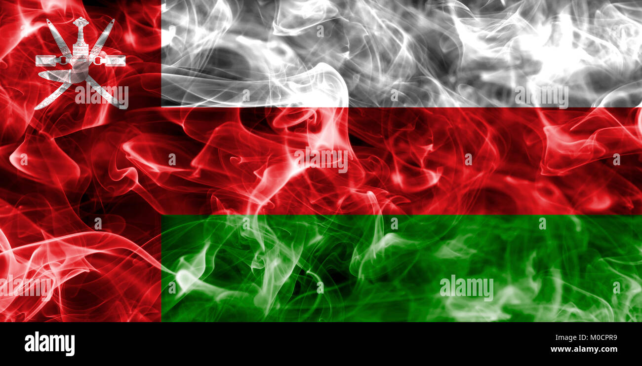 Oman smoke flag Stock Photo Alamy