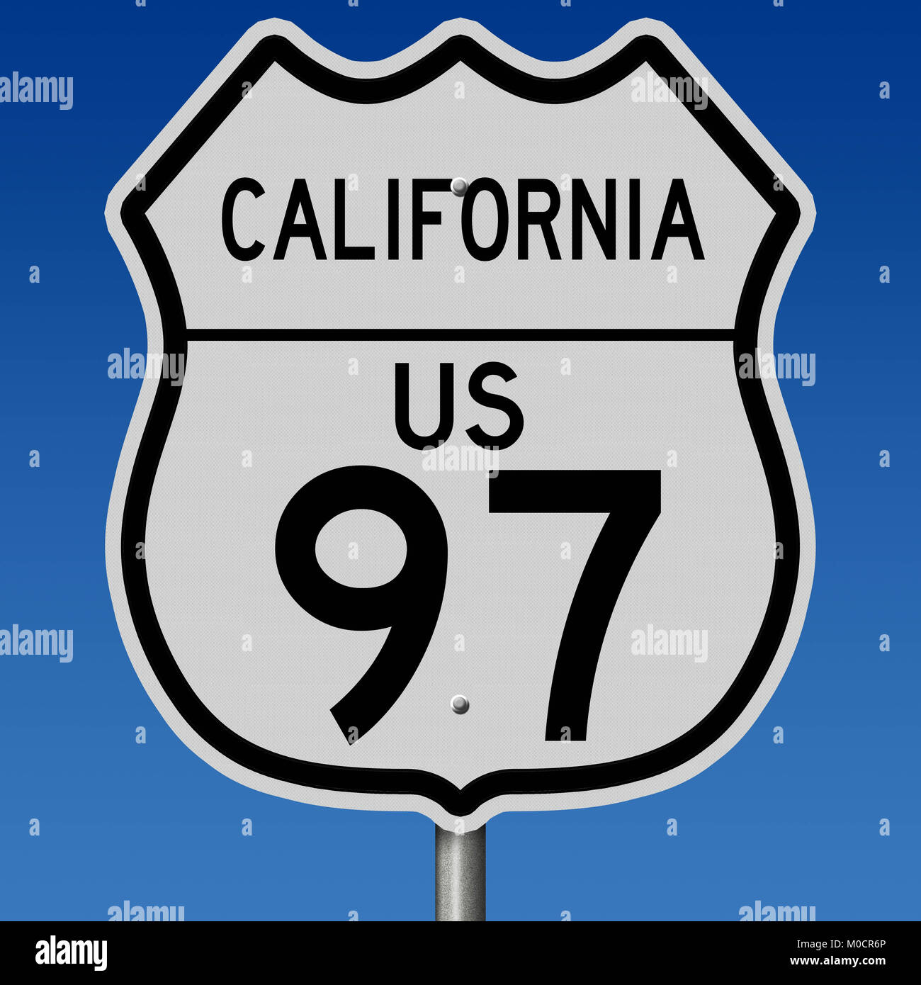 A 3d rendering of a highway sign Stock Photo - Alamy