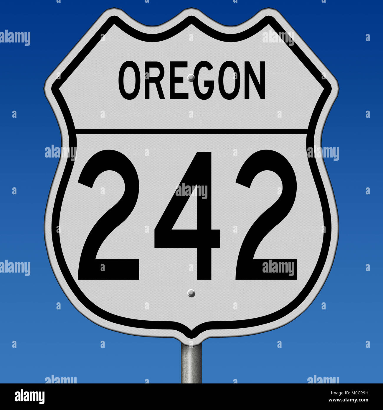 A 3d rendering of a highway sign Stock Photo