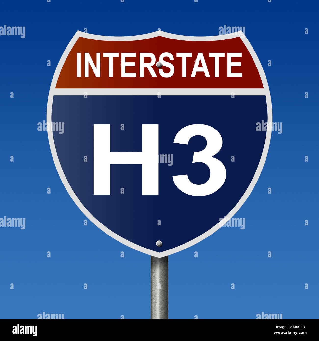 A 3d rendering of a highway sign Stock Photo - Alamy