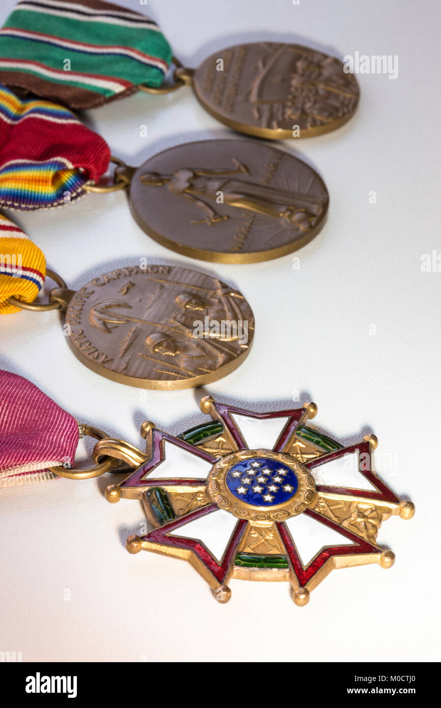 U.S. Veteran's Military Medals Stock Photo