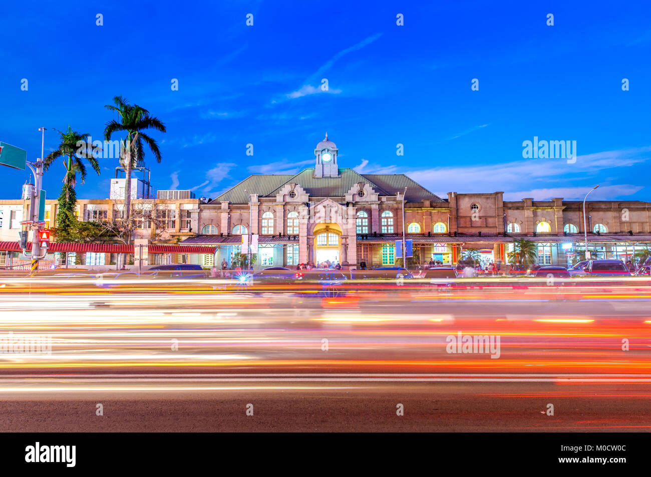 night view of hsinchu railway station Stock Photo Alamy