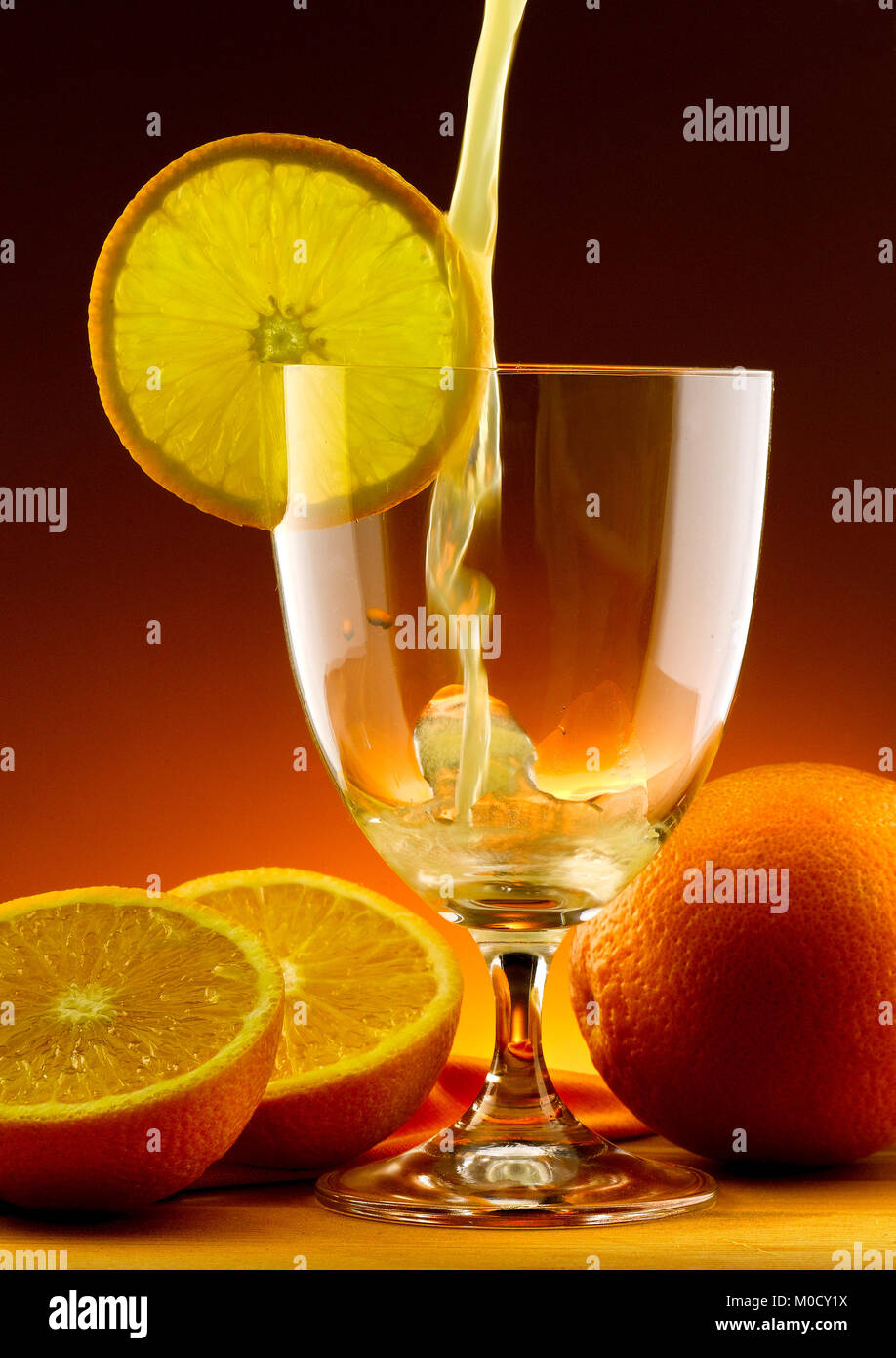 spilled non-alcoholic beverage Stock Photo