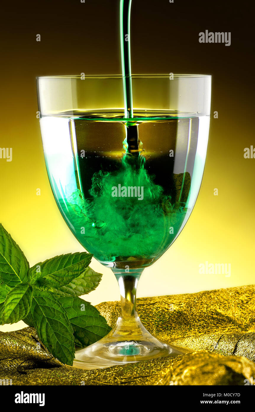 spilled non-alcoholic beverage Stock Photo