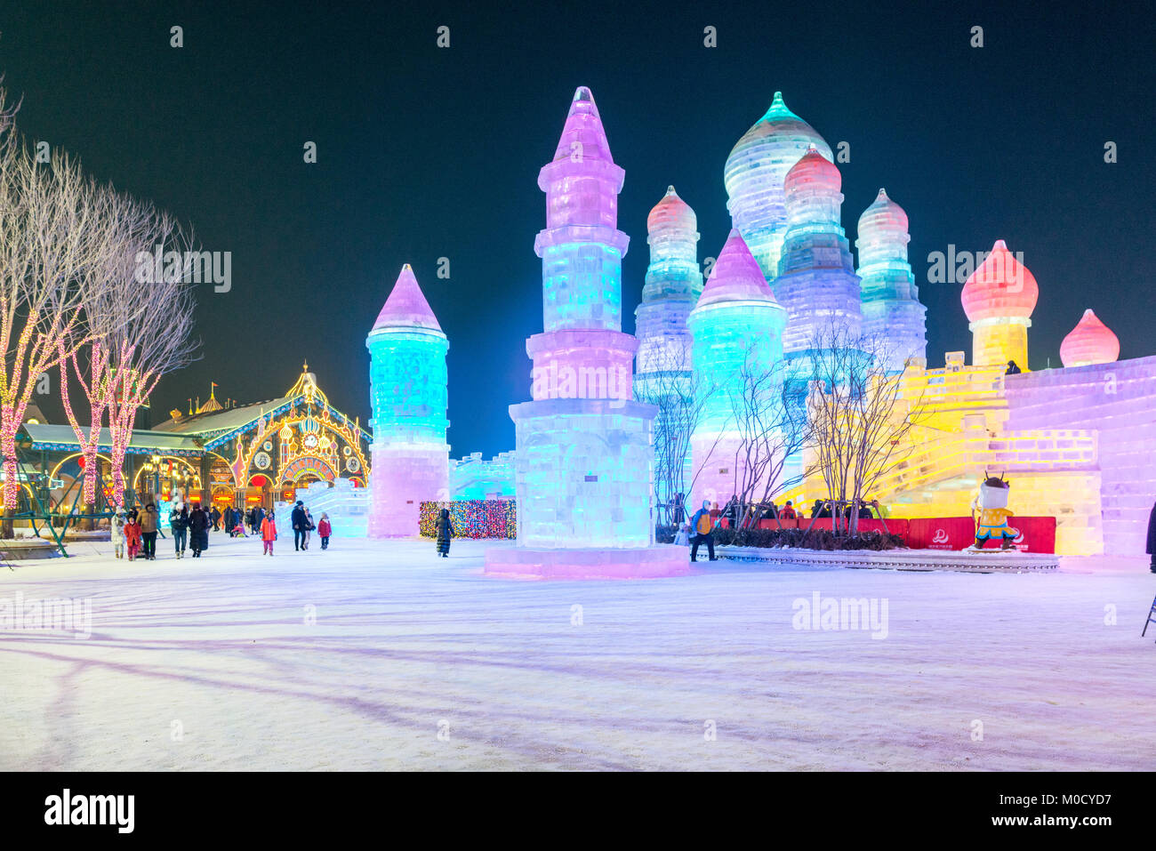 Wanda Town Harbbin, Winter wonderland amusement Stock Photo