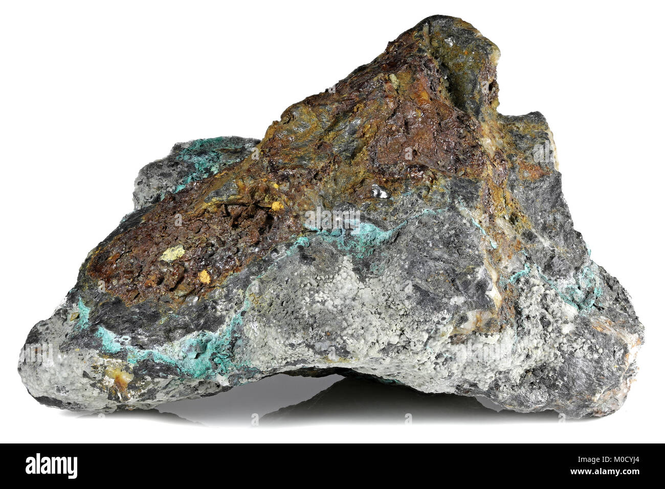 copper ore from Inzell/ Germany isolated on white background Stock Photo Alamy