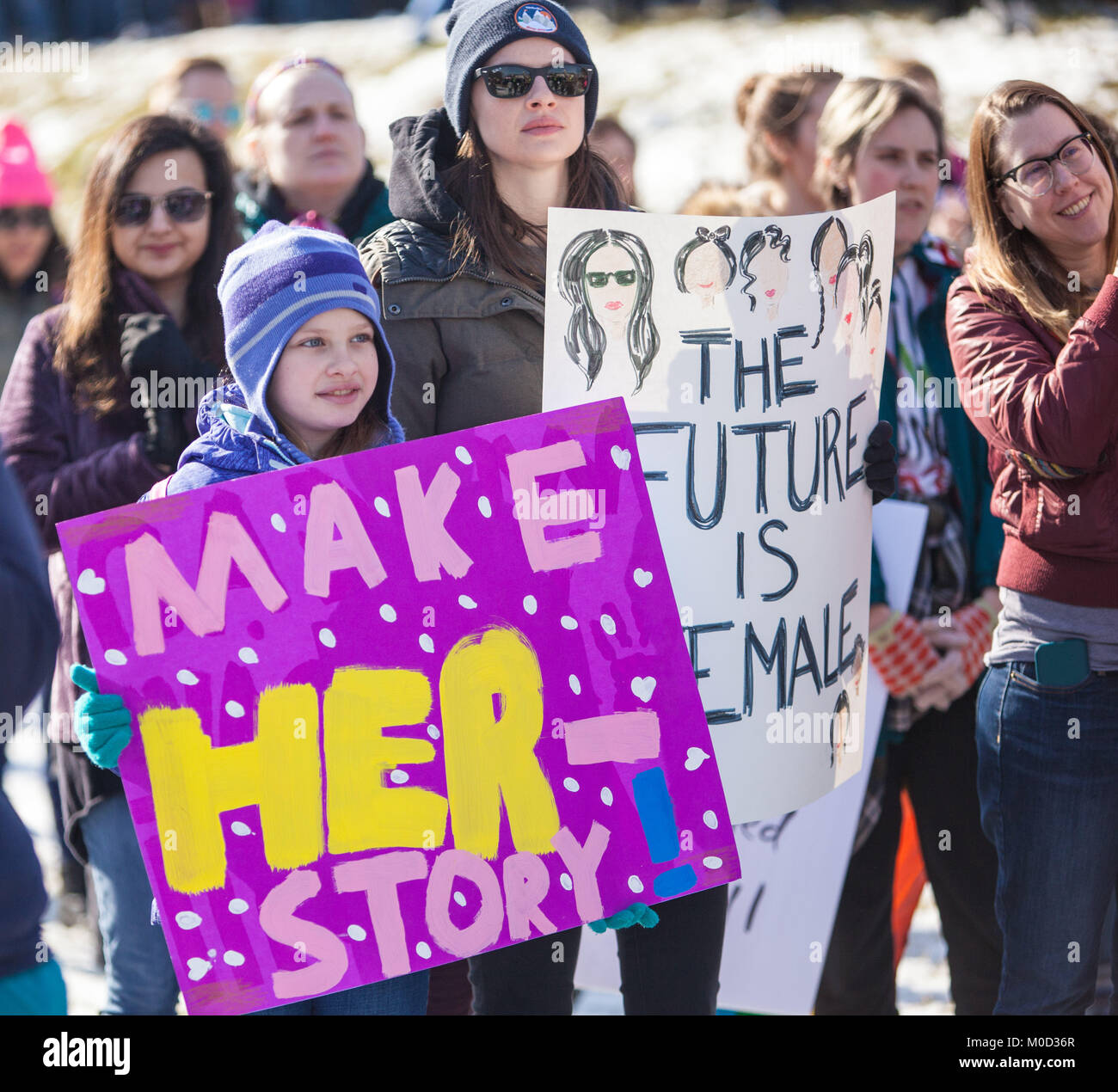 January 20, 2018 - The Women's March Indiana, Reclaiming Our State Power to the Polls, took placce Saturday, January 20, 2018, Indianapolis, Indiana. Credit: Lora Olive/ZUMA Wire/Alamy Live News Stock Photo