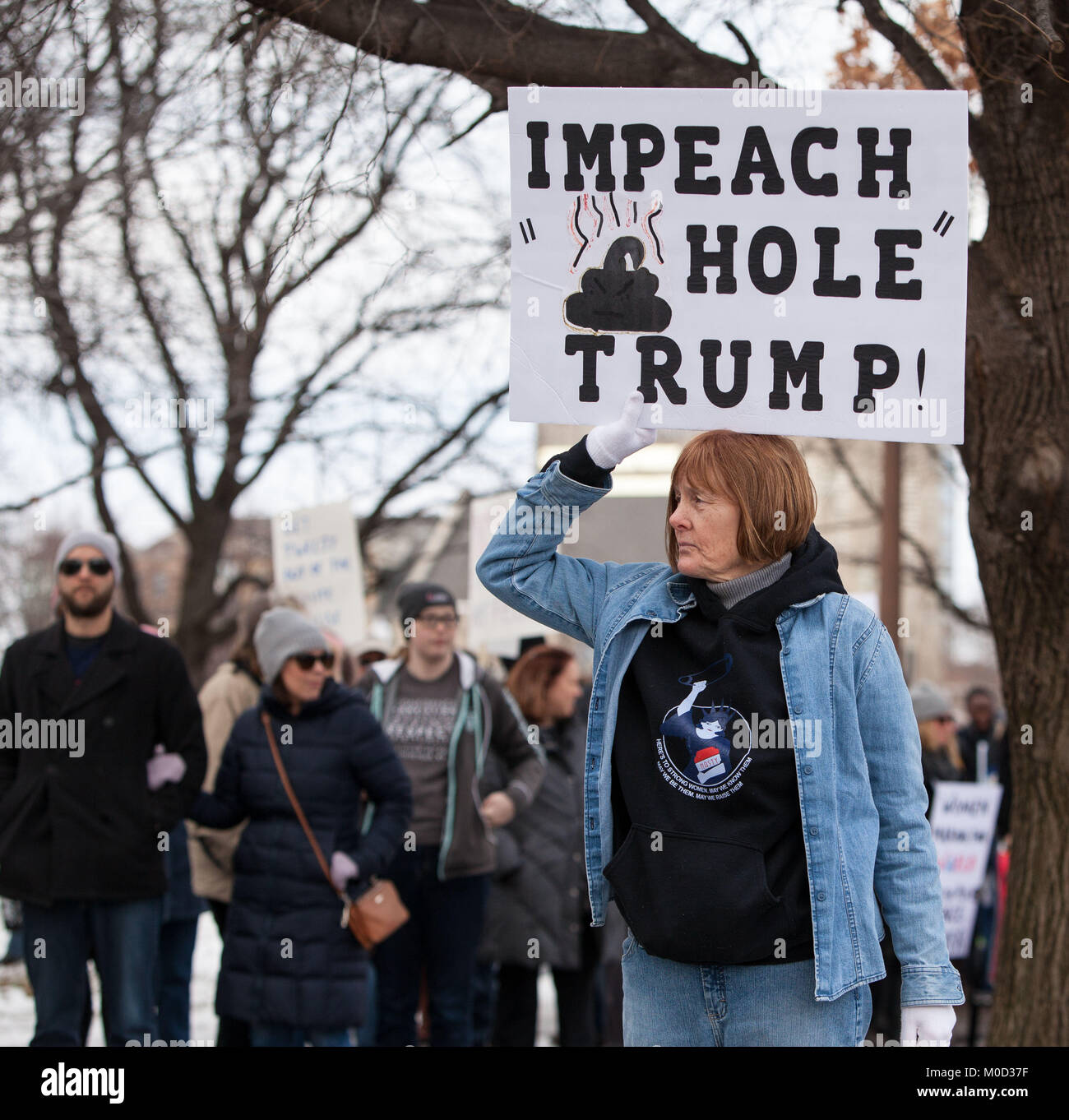 January 20, 2018 - The Women's March Indiana, Reclaiming Our State Power to the Polls, took placce Saturday, January 20, 2018, Indianapolis, Indiana. Credit: Lora Olive/ZUMA Wire/Alamy Live News Stock Photo