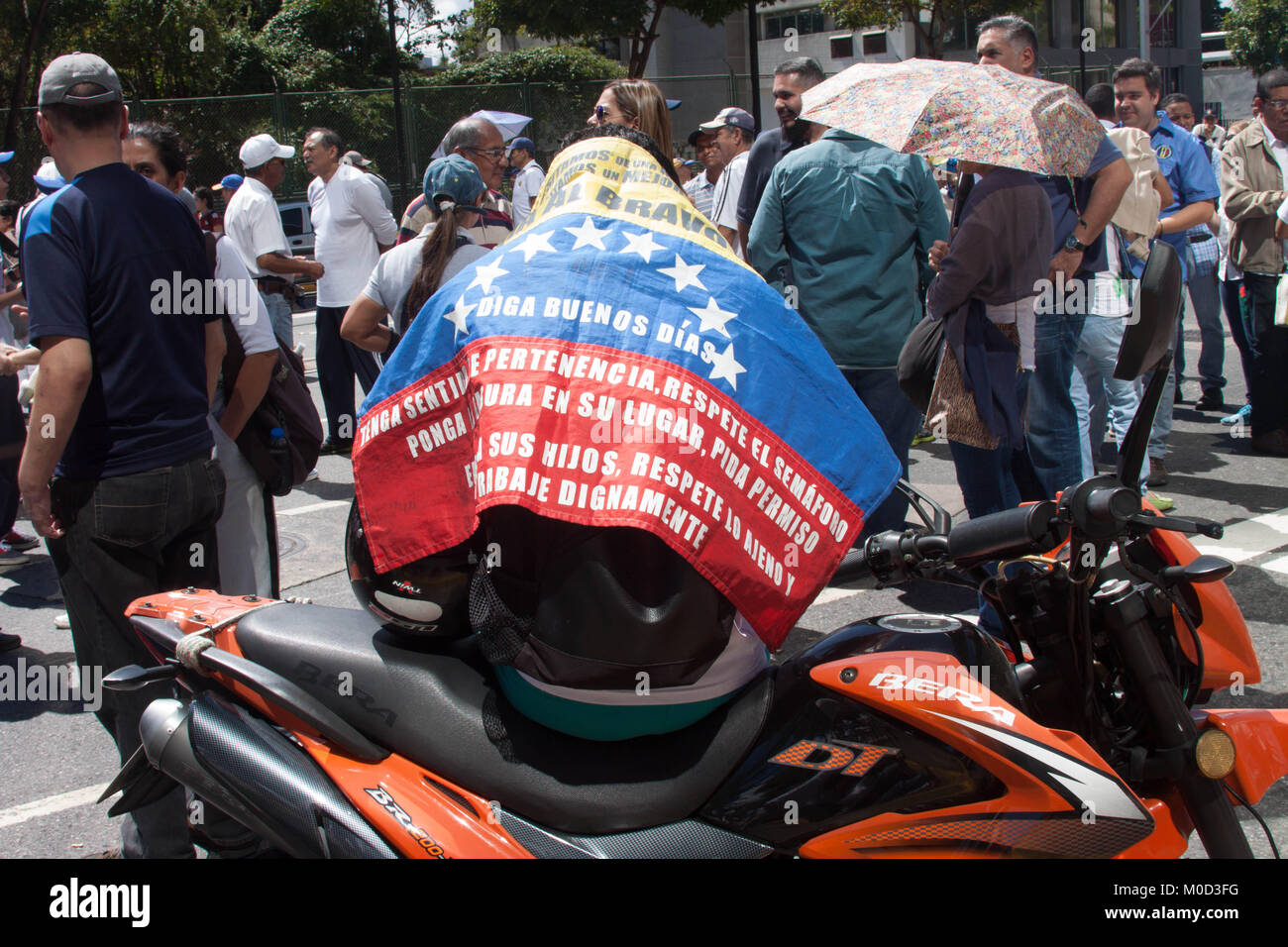 Caracas, Venezuela Protests in Caracas for Oscar Perez Death. Protests ageinst Nicolas Maduro in Venezuela 2018 Credit: Luis Molina/Alamy Live News  Stock Photo