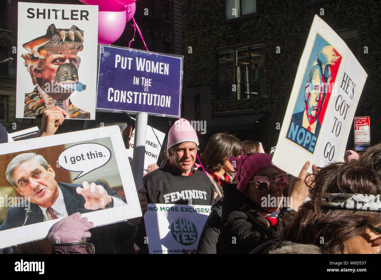 Womens' March in New York City 2018 Stock Photo