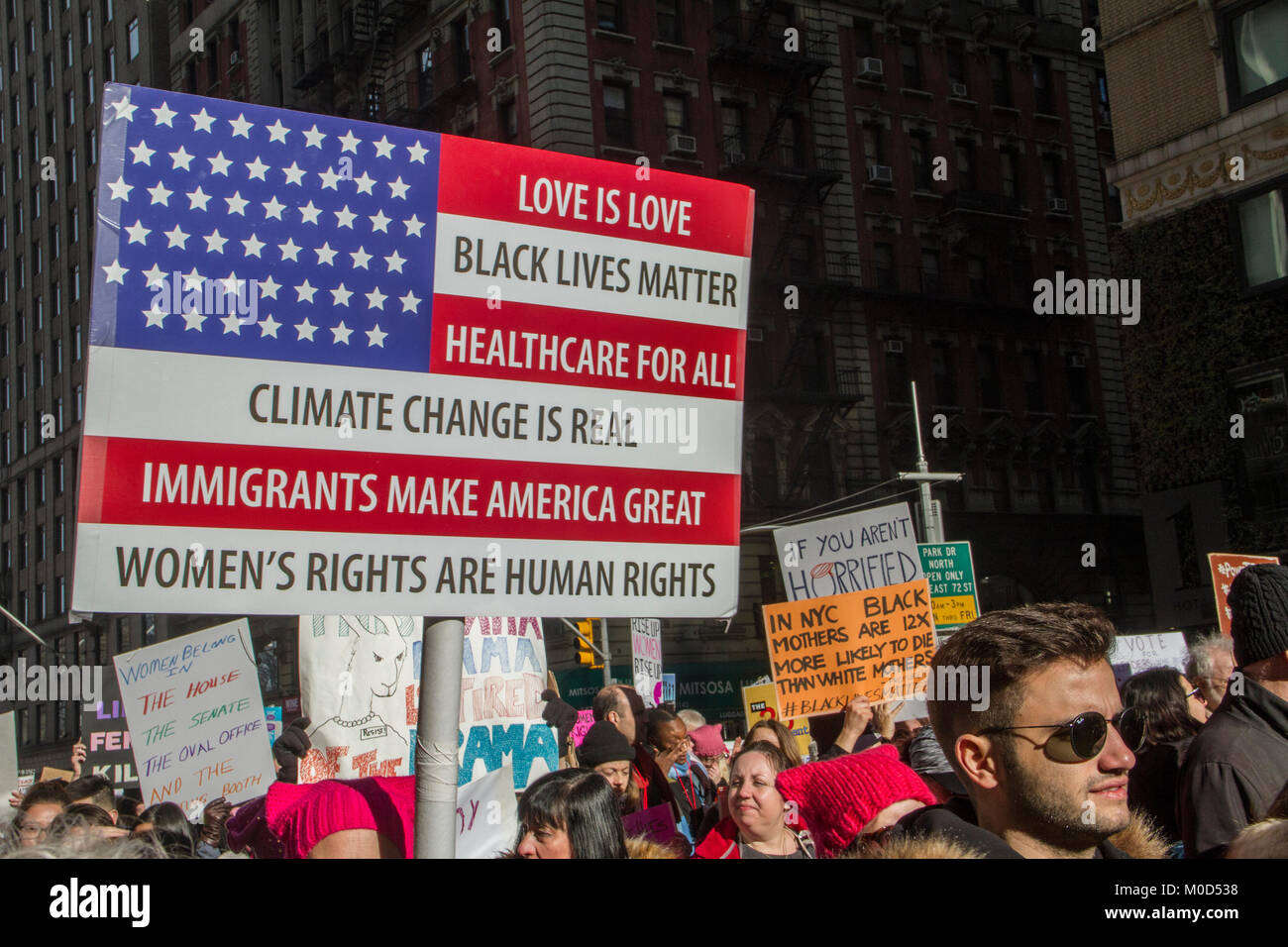Womens' March in New York City 2018 Stock Photo