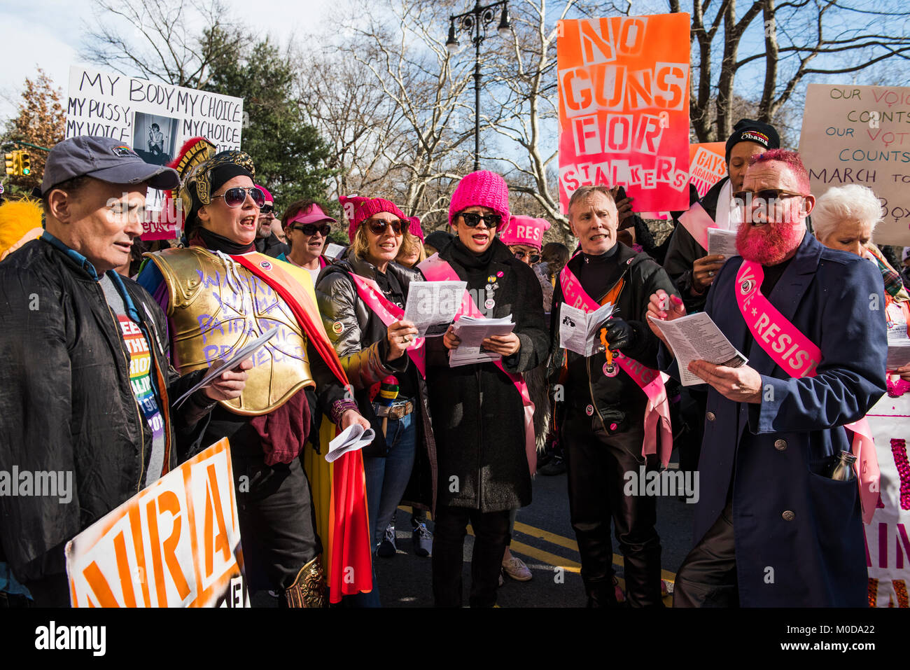 New York City, NY, USA - January 20, 2018: Women's March 2018 Credit: Valery Rizzo/Alamy Live News Stock Photo