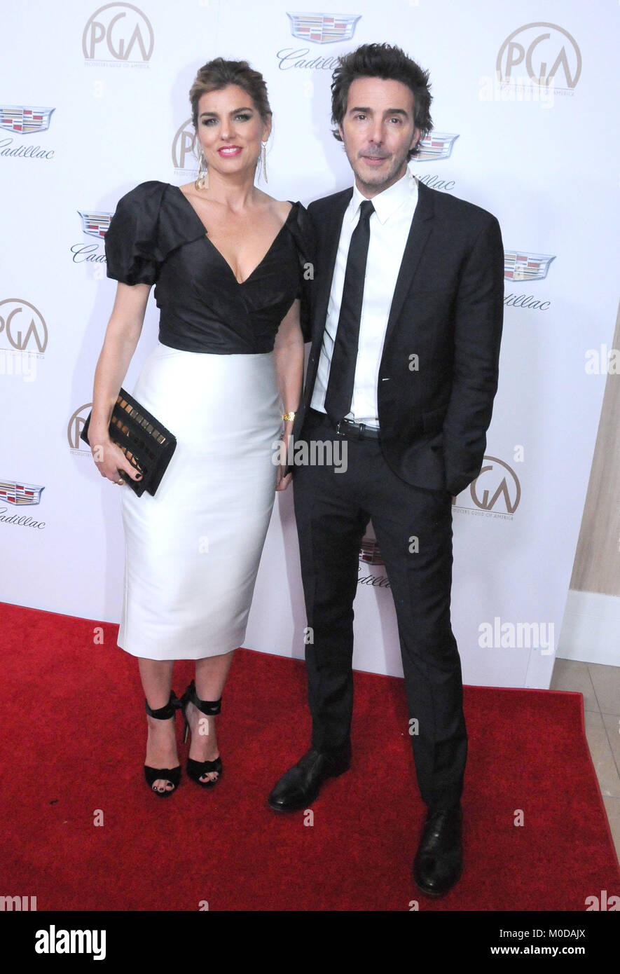 BEVERLY HILLS, CA JANUARY 20 Producer/director Shawn Levy (R) and