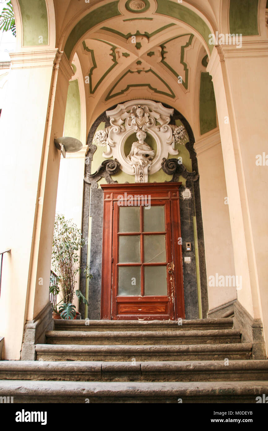 AT NAPLES - ITALY - ON 08/31/2016 - The baroque palace known as Palazzo