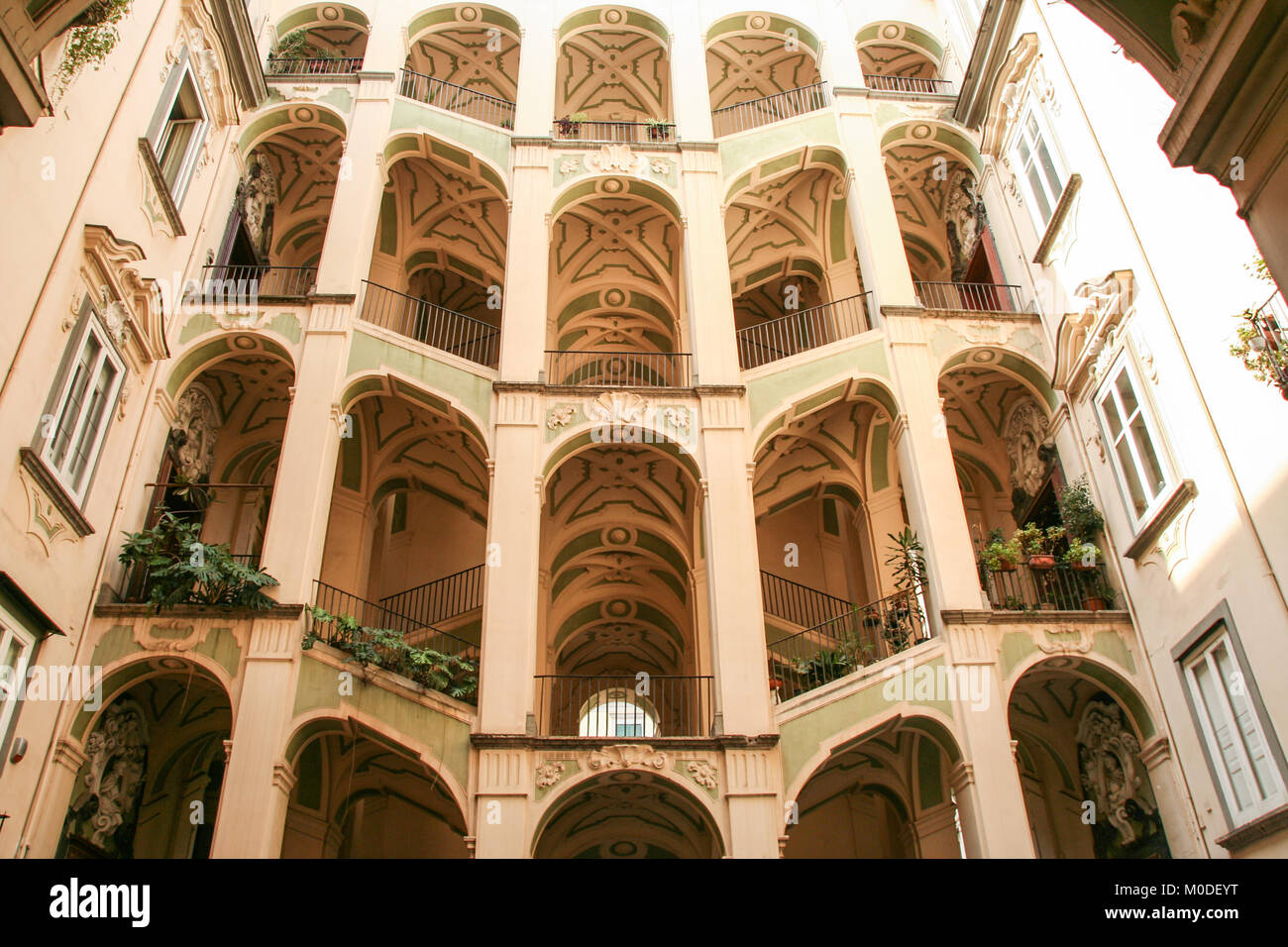 AT NAPLES - ITALY - ON 08/31/2016 - The baroque palace known as Palazzo