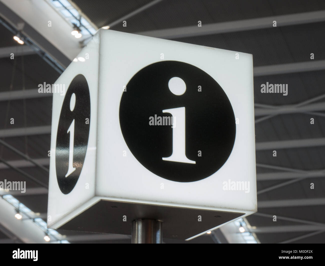 Information desk sign in an airport Stock Photo