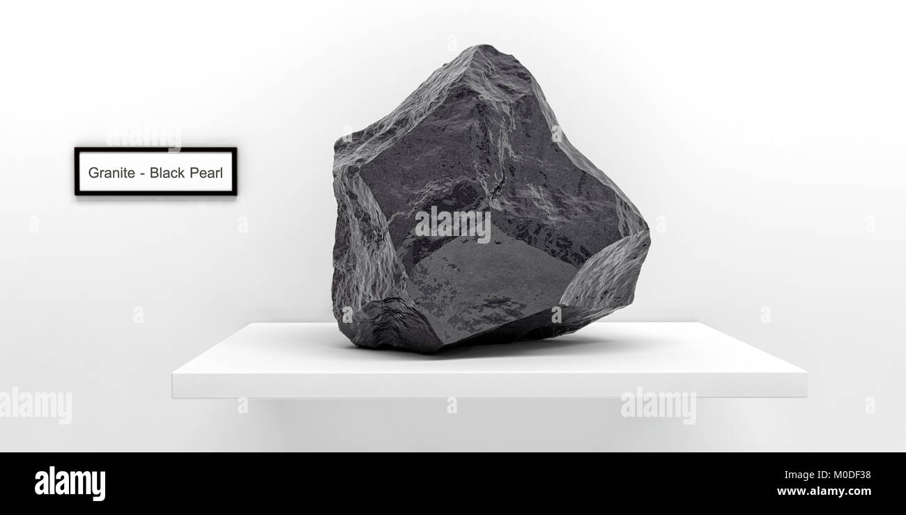 Black Pearl Granite Stock Photo