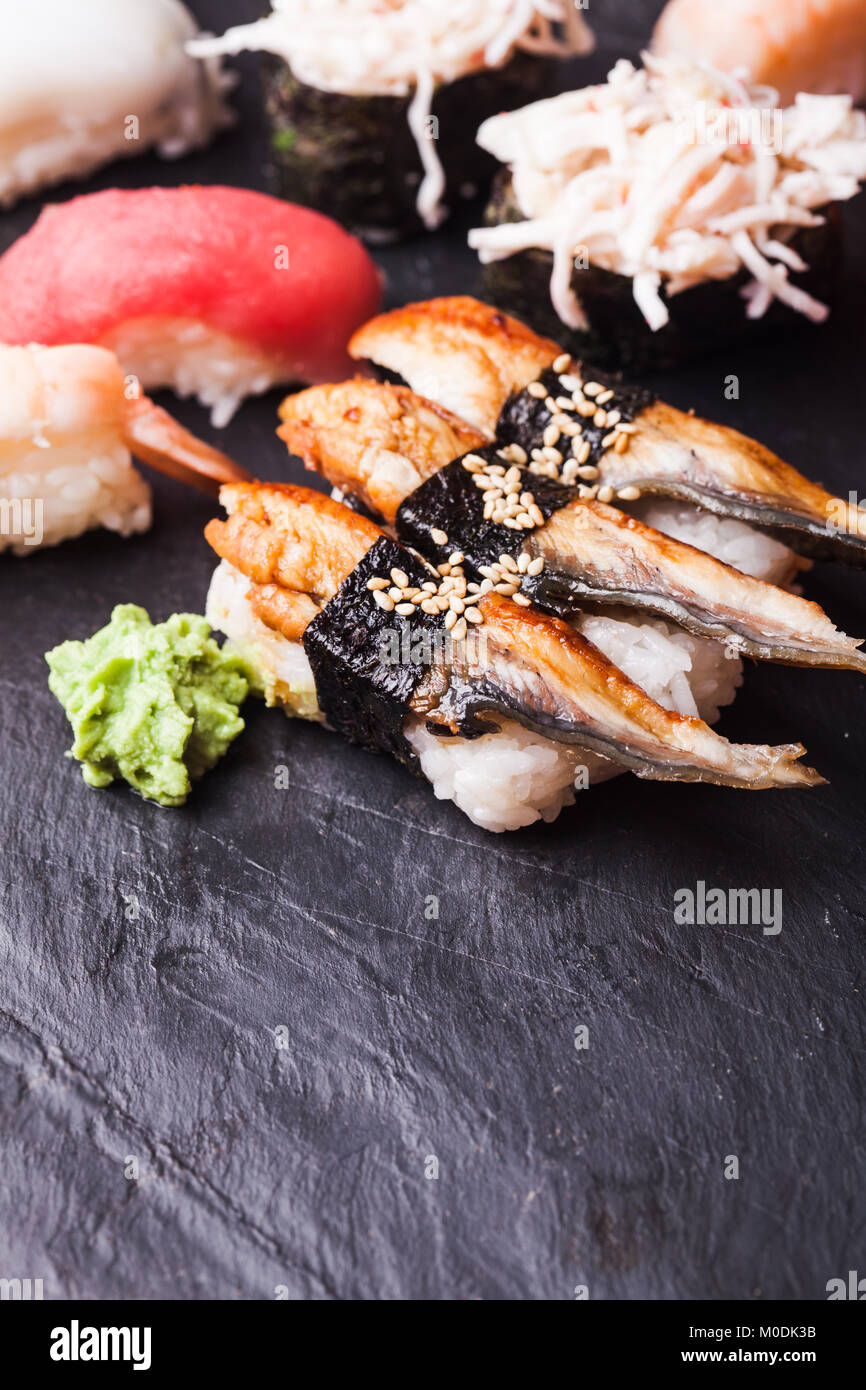 Tamago sushi with omelet Stock Photo