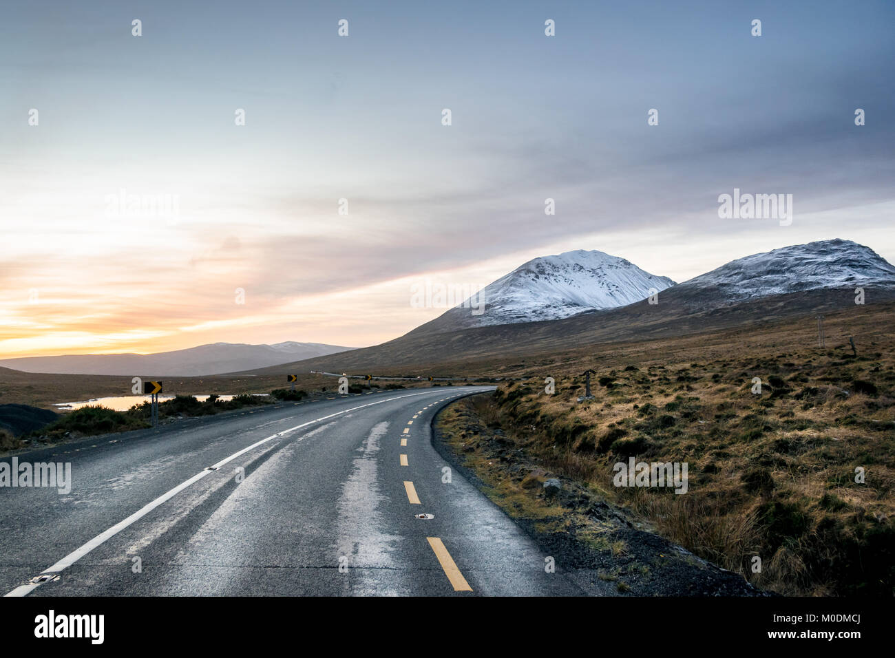This photo was taken from the road the leads to Mount Errigal Stock Photo