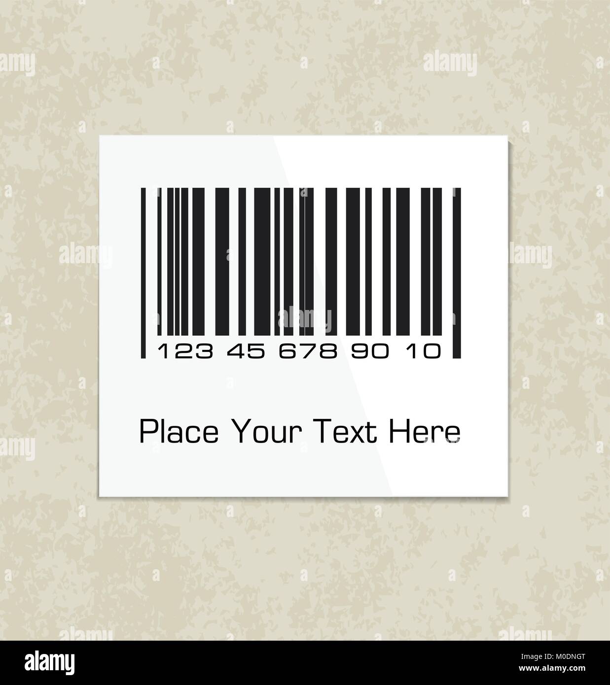 Bar code label on a packing paper. Vector illustration for your design ...