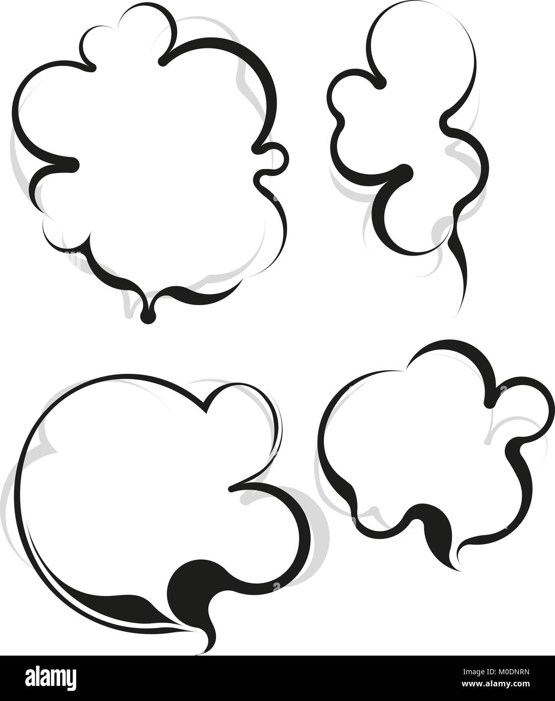 A collection of comic style speech bubbles. Vector illustration Stock ...