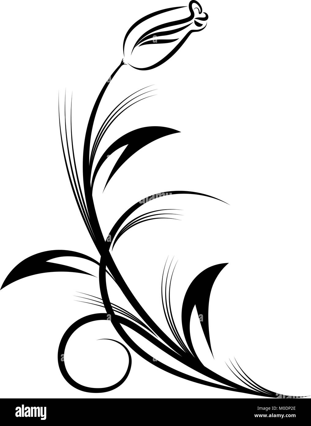 Ornamental floral corner. Vector illustration for your design or tattoo  Stock Vector Image & Art - Alamy