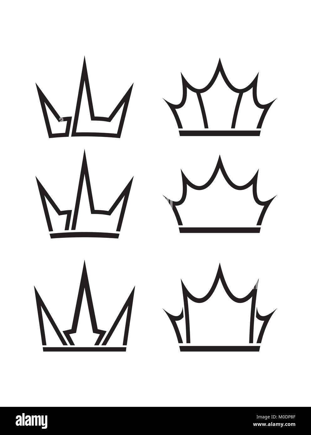 Vector crowns hi-res stock photography and images - Alamy