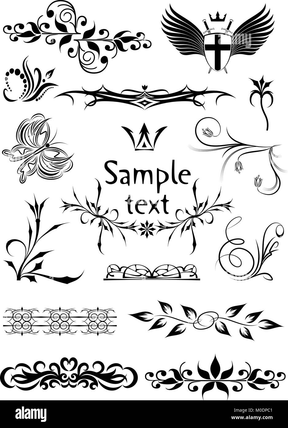 Vectorized Drawing Four Colored Ribbons Stock Illustration