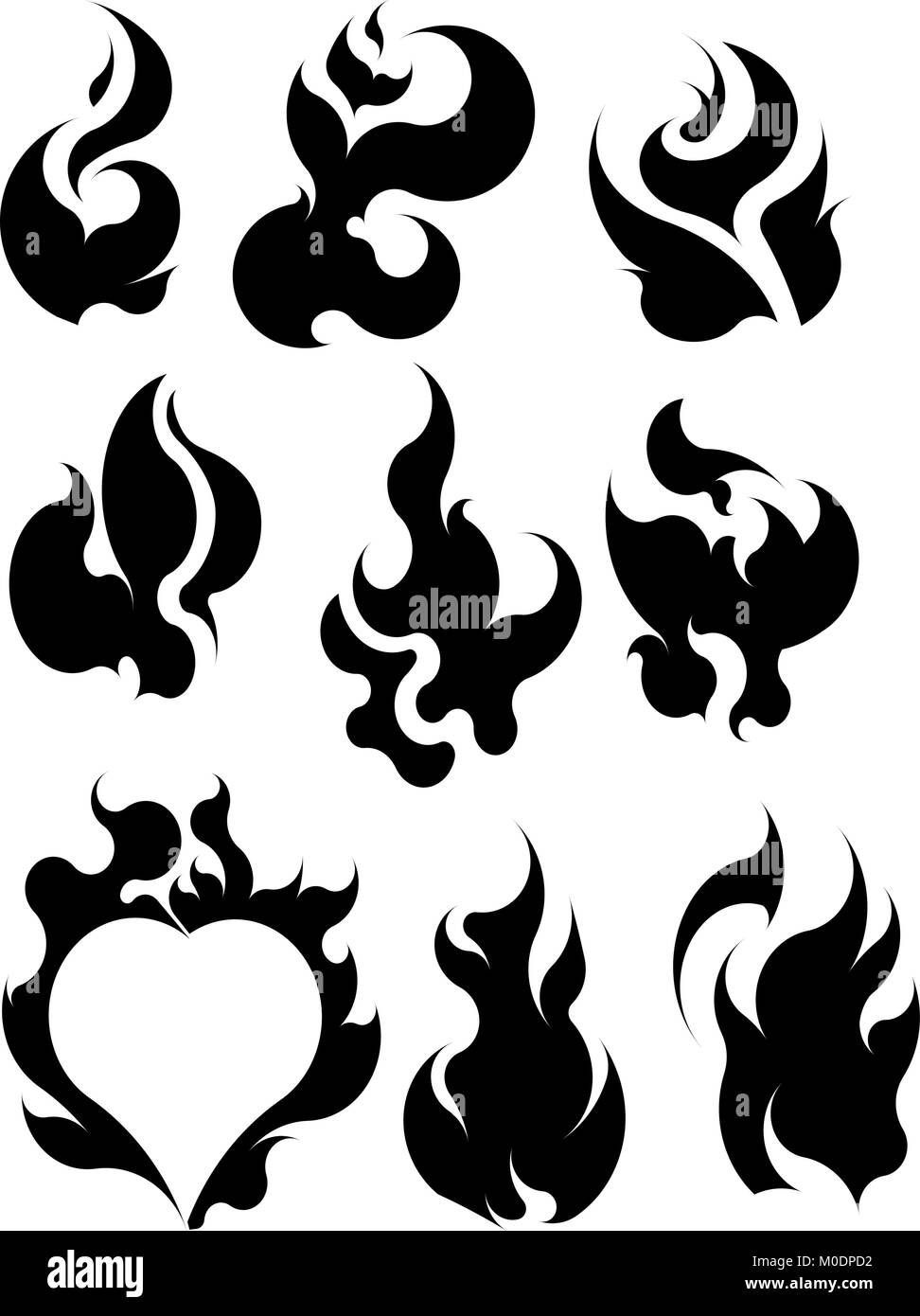 Set of fires Stock Vector Image & Art - Alamy